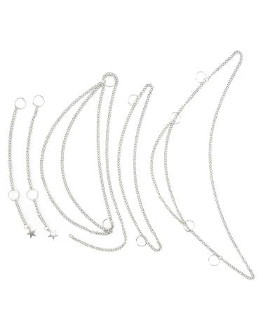 5PCS Hip Hop Punk Style Hair Braid Chain Rings | Hair Accessories for Women - Buy Online on SooperMarket.com