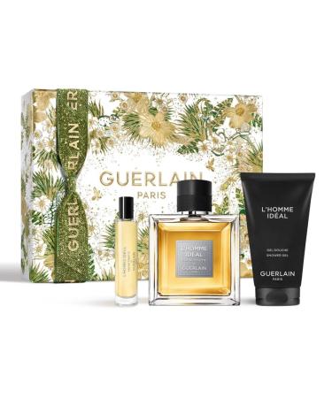 Guerlain Men's L'Homme Ideal Gift Set (Eau de Toilette 3.3 fl. oz + Eau de Toilette 0.33 fl. oz + Shower Gel 2.5 fl. oz)