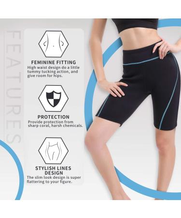 GoldFin Women Neoprene 2mm Wetsuit Shorts - Blue Stripe, 3X-Large | Ideal for Water Aerobics, Surfing, Diving, Swimming, Boating - Buy Online on SooperMarket.com