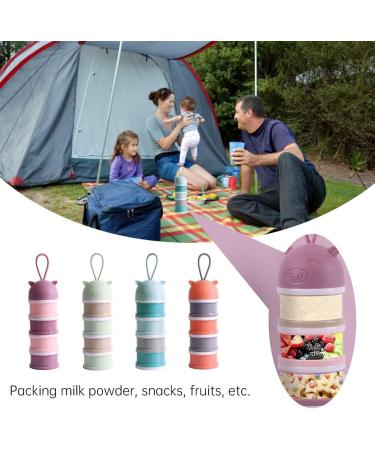 4-Layer Baby Milk Powder Dispenser | Non-Spill Formula Box | Portable Storage Container for Travel | Blue - Buy Online on SooperMarket.com