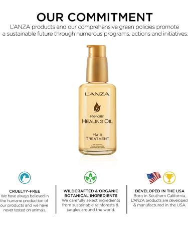 L'ANZA Keratin Healing Oil Treatment - Restores, Revives, and Nourishes Dry Damaged Hair & Scalp - 6.2 Fl Oz (Pack of 1) - Buy Online on SooperMarket.com