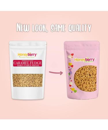 Bake Stable Caramel Fudge Pieces - 5mm Pieces - Suitable for Baking ice Cream Topper and Inclusion. Vegetarian and coeliac Friendly - 300g - Buy Online on SooperMarket.com