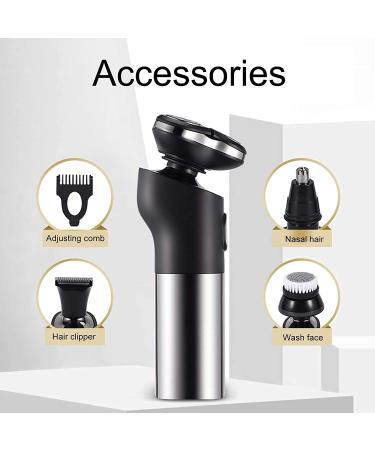 Men s 4-in-1 Electric Shaver & Grooming Kit | Cordless Wet Dry Rotary Shaver | USB Fast Charging & LED Display | International Shipping Available - Buy Online on SooperMarket.com