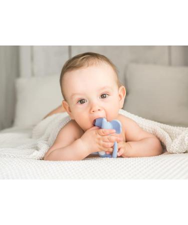 GILIGUMS 10428 Elephant Teether Ring - Blue | Safe Teething Toy for Infants | International Shipping Available - Buy Online on SooperMarket.com