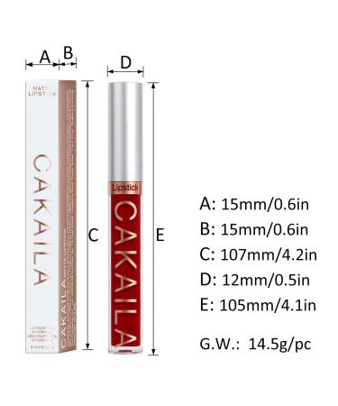 3Pcs Matte Liquid Lipstick Set - 24 Hour Long Lasting Waterproof Lip Stain Makeup - Dark Red & Nude Lip Gloss Kit for Women - Buy Online on SooperMarket.com