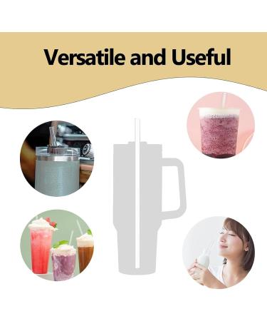 4Pcs Replacement Straws Reusable Straws for Stanley Water Bottles Compatible 30oz 20oz 14oz Tumbler with Cleaning Brush Plastic(Clear) - Buy Online on SooperMarket.com