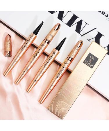 2024 New Magic Eyebrow Pencil with 4 Fork Tip 3D Microblading Eyebrow Pencil Natural Makeup Fine Stroke Magic Eyebrow Pencil Long-Lasting Natural Waterproof Eyebrow Pencil Stay on All Day Dark Coffee - Buy Online on SooperMarket.com