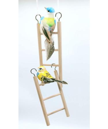 Small Wooden Bird Ladder Set - 3 Step & 4 Step | Cage Climbing Toy for Parrots - Birdie Basics - Buy Online on SooperMarket.com