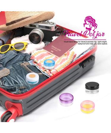 50 Pack 5g Empty Cosmetic Containers with Mini Spatulas and Labels - 5ML Sample Container Travel Pot Jar for Liquid Lotion Cream Makeup Storage (10 Colors) by HNYYZL - Buy Online on SooperMarket.com