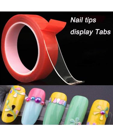 40pc Clear Stiletto Nail Swatches Display Kit with 50pc Stand Holder and 3m Fake Nail Sticker Tape - Nail Art Practice Set - Buy Online on SooperMarket.com