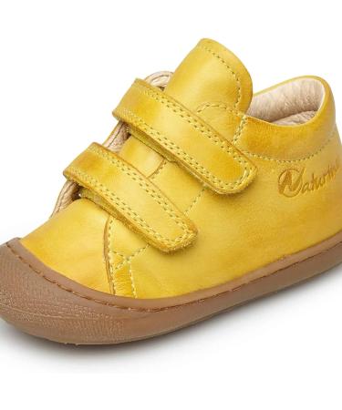 Naturino Cocoon VL Leather First Steps Shoes - 8.5 UK Child - Yellow - Buy Online on SooperMarket.com