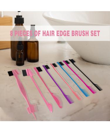 8 Pieces Hair Styling Comb Set for Women - Teasing, Rat Tail, Edge & Back Brushing, Slicking Hair - Edge Control Brush Included - Buy Online on SooperMarket.com