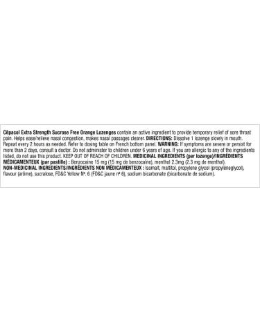 Cepacol Extra Strength Sucrose Free Orange Sore Throat Lozenges Value Pack 36 ct - Buy Online on SooperMarket.com