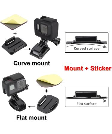 Quotre Camera Helmet Bracket Kit - Universal 3-Way Swivel Accessory for Action Cameras - Compatible with Insta 360 & GoPro Hero - Buy Online on SooperMarket.com