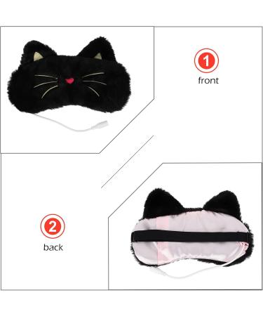 minkissy 1 Set Heating Mask Crystal Velvet Eyes Sun Shade 3D Black 20x12cm - Buy Online on SooperMarket.com