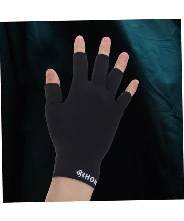 ABOOFAN 1 Pair Uv Gloves Half Finger Gloves Summer Driving Gloves Outdoor Hiking Gloves Uv Shield Gloves Touchscreen Gloves Summer Beach Gloves Point Fingers Fabric Women's 19.5x8cm Black - Buy Online on SooperMarket.com
