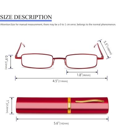 Kokobin Flexible Metal Reading Glasses | Unisex +3.5 Diopters | Feather-Hinge Design & Case | International Shipping Available - Buy Online on SooperMarket.com