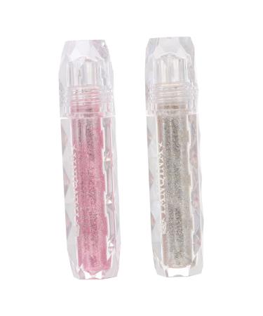 Healeved 2pcs Eyeshadow Eye Makeup Liquid Eye Shadow Make up Shampoo+shield Cosmetics Plastic Silver
