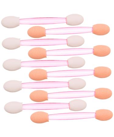 MUSISALY 100pcs Eye Shadow Stick Double Ended Makeup Brush Sponges Makeup Comestic Mini Para Emulsion Pink 6.20X0.50X0.50CM Pink