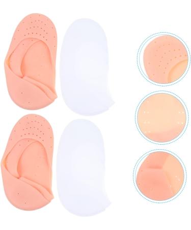 minkissy 4 Pairs Silicone Feet Foot Care Protector Non- Slip Silicone Socks Anti- Cracking Socks Plantar Socks Moisturizing Socks Elastic Gel Socks Moisturiser Socks Silica Gel L 19.5X9.5X1.5CM - Buy Online on SooperMarket.com