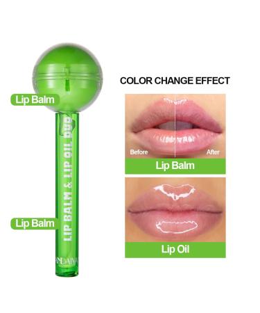Magic pH Color Changing Tinted Lip Balm & Lip Gloss Combo | Hydrating Vitamin E Lip Care for Girls - Green - Buy Online on SooperMarket.com