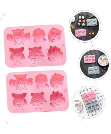 MAGICLULU 10 Pcs Baking Cake Mold Chocolate Mold Candy Chocolate Owl Soap Molds Silicone Mold Silicone Soap Animal Cookie Silicone Baking Mold Owl Candy Molds to Bake Silica Gel Tool 19.9x13.8cmx5pcs Pinkx5pcs - Buy Online on SooperMarket.com