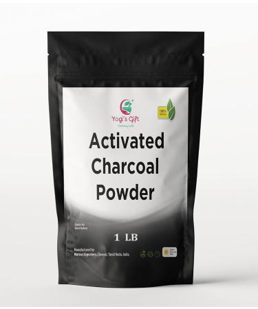Activated Charcoal Powder Food Grade 1 LB | Grounded Activated Charcoal Powder for Drinks Smoothies Teeth Skin & Soap Making | 100% Natural Detoxifier | Coconut Shells Based | Yogi's Gift