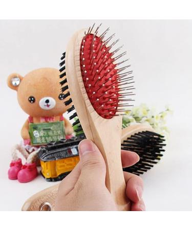 Double Sided Wooden Dog Brush for Grooming & Cleaning | 2-in-1 Pin & Bristle Soft Pet Hair Brush for Dogs & Cats | Long or Short Haired | Eco-Friendly - Buy Online on SooperMarket.com