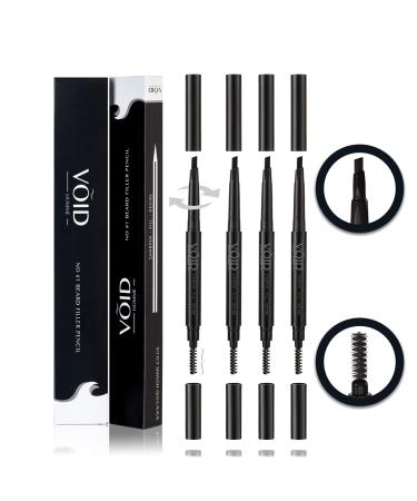 VOID Homme Beard Pencil Filler (Dark Brown Set of 4) Instant Beard Filler Pen for Thicker Beard Mens Beard Filling Pen Kit VOID Beard Filler Pen for Beard Thickener and Waterproof Beard Filler Kit