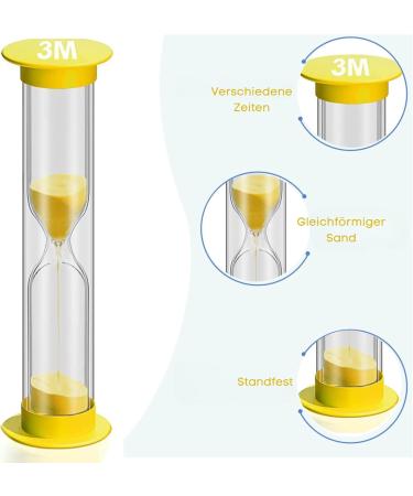 MOKIU Hourglass Set for Children - 6 Mini Timers (30 Sec 1 Min 2 Min 3 Min 5 Min 10 Min) - Ideal for Learning & Play - International Shipping Available - Buy Online on SooperMarket.com