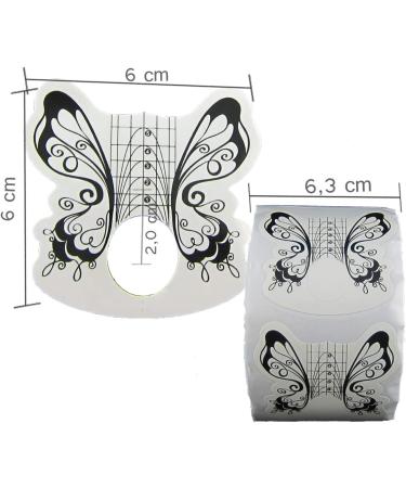 500 Pieces FO-72 Nail Stencils - Self-Adhesive Foil Modelling for Artificial Fingernails | International Shipping Available - Buy Online on SooperMarket.com