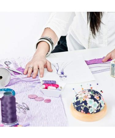 Japanese Style Wooden Base Pin Cushion for Sewing and Crafting - Buy Online on SooperMarket.com
