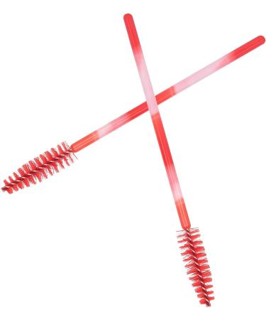 Eyelash Brush Mini Makeup Brushes Mascara Wands Mascara Wands Applicator Disposable Eyebrow Brush Set 200pcs Eyelash Extension Cosmetic Tool (Bright Red) - Buy Online on SooperMarket.com