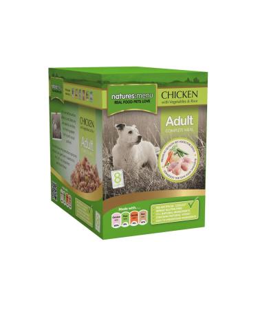 Natures Menu Dog Adult Pouch Chicken With Veg & Rice 300g (Pack of 8)