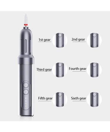Yolispa Electric Nail Files Portable Cordless Electric Nail Files Rechargeable Nail Drill with 6 Nail Drill Bits Electric Manicure and Pedicure Set for Thick Nails Cuticles Hard Skin Removal - Buy Online on SooperMarket.com