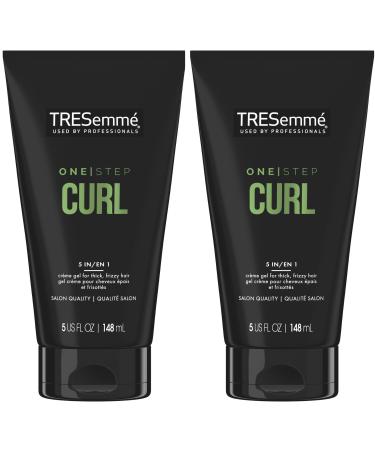 TRESemm Hair Gel One Step Curl 5-in-1 Curl Cr me Gel - Anti-Frizz Hair Products Anti-Humidity Curly Hair Gel for Women Scented 5 Oz (Pack of 2)