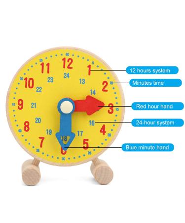Wooden Clock Toy for Kids | Toddler Learning Time Model | Educational Toy for Children 3+ - Buy Online on SooperMarket.com