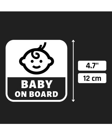 Buy 2 Pieces Baby on Board Car Stickers - 120mm x 120mm | International Shipping Available - Buy Online on SooperMarket.com