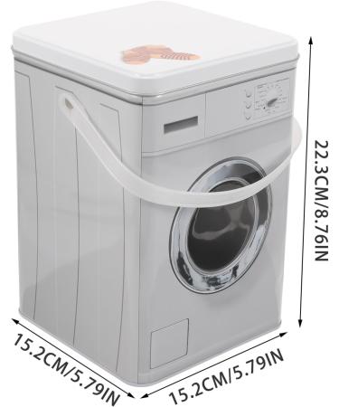 VILLCASE Washing Machine Shaped Laundry Container Large Capacity Metal Box Laundry Tin For Case With Handle Washing Box - Buy Online on SooperMarket.com