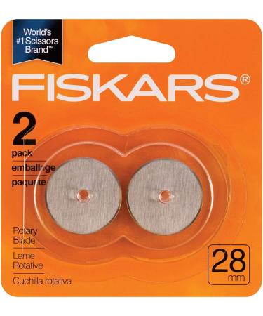 Fiskars 28mm Rotary Replacement Blades - 2 Pack | Stainless Steel - Buy Online on SooperMarket.com