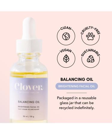 Clover Balancing Oil | Clearer Skin & Healthy Complexion | Vegan Cruelty-Free Face Oil - 30ml - Buy Online on SooperMarket.com