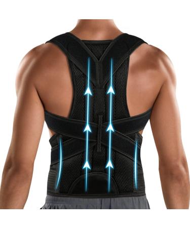 PAZAPO Posture Corrector for Men&Women - Back Brace Lumbar Support and Upright Breathable Straightener Improve Neck Back Shoulder Pain Relieve (Medium(29-33 Inches))