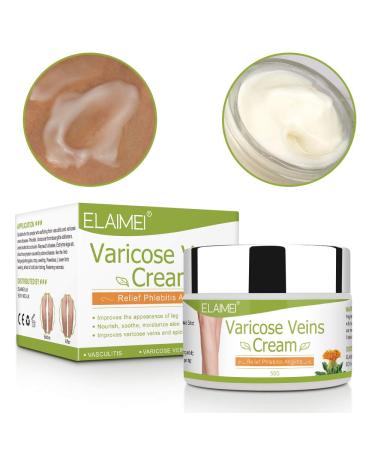 Varicose Veins Cream - Treatment for Phlebitis, Angiitis, Vasculitis, Spider Veins - Improve Blood Circulation for Tired, Heavy Legs - Fast Relief - Buy Online on SooperMarket.com