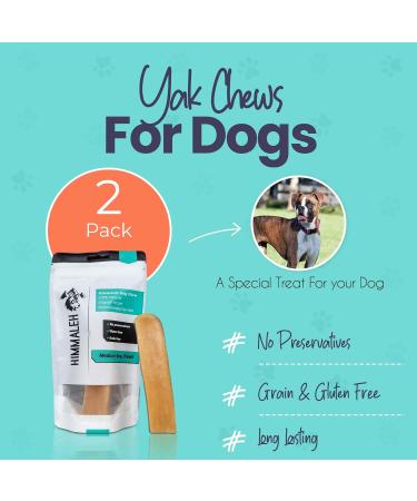 Himmaleh Yak Chews for Dogs - Yak chews for dogs medium (pack of 2) - Protein Rich Dog Chews Long Lasting Natural - Yak Milk Chews- Toothsome Yak Bars for Dogs - Healthy Yak Snack for Medium Breeds - Buy Online on SooperMarket.com