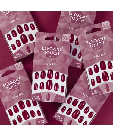 Elegant Touch Ruby Red False Nails - 24 Piece Assortment | Shop Now - Buy Online on SooperMarket.com