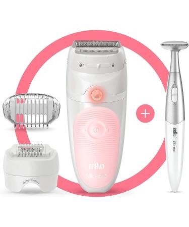 Braun Silk- pil 5 Epilator & Women's Razor - Electric Hair Removal & Bikini Trimmer with Massage Attachment Swiveling Head | Shop Internationally - Buy Online on SooperMarket.com