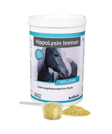 alfavet HippoLysin Immun with L-Lysine herpes immune build-up probiotic doping-free supplementary feed for horses and ponies 1000g