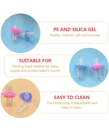 Tomaibaby 2pcs Baby Liquid Medicine Dispenser & Pacifier Feeder - Pink | Infant Feeding Supplies - Buy Online on SooperMarket.com