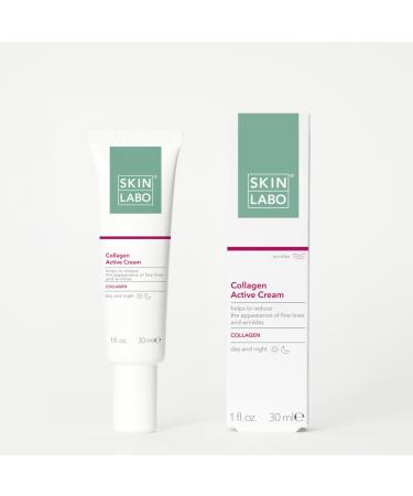 SkinLabo - Collagen Active Cream Restructuring and Filling Reduces the Appearance of Fine Lines Anti-Wrinkle Action with Collagen - 30 ml New Version