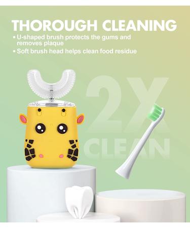 Kids Electric Toothbrush with 5 Cleaning Modes | Rechargeable U-Shaped Toothbrush for Ages 7-15 - Buy Online on SooperMarket.com